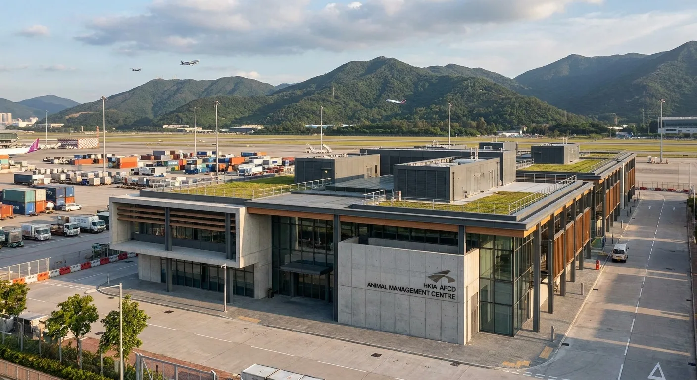 راهنمای تاسیسات پذیرش حیوانات یا فرودگاه Hong Kong International